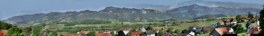 Vue des préalpes depuis Marsens