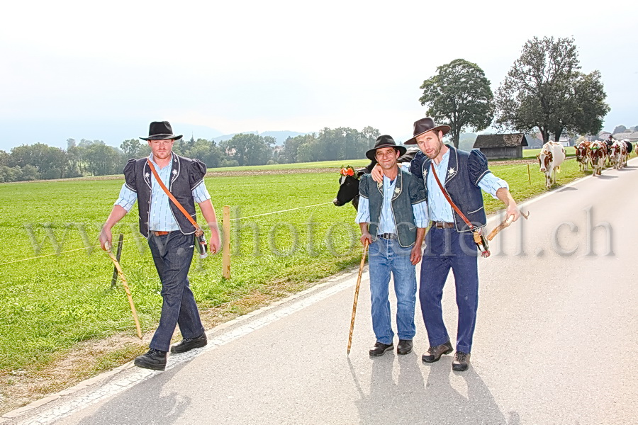 Pause photo pendant la désalpe