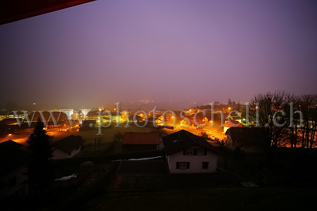 Orage en hiver sur Marsens