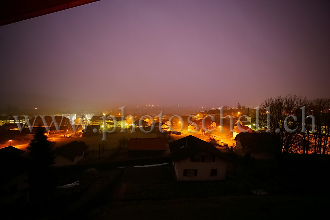 Orage en hiver sur Marsens