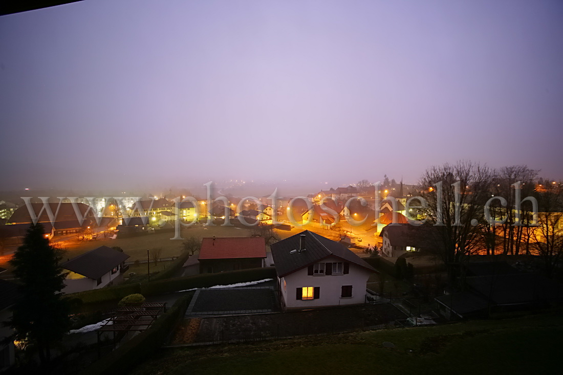 Orage en hiver sur Marsens