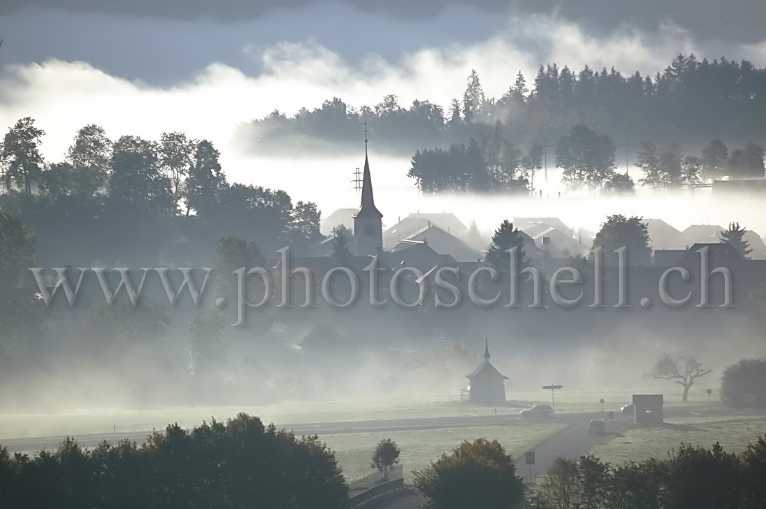 Brume matinale sur Echarlens