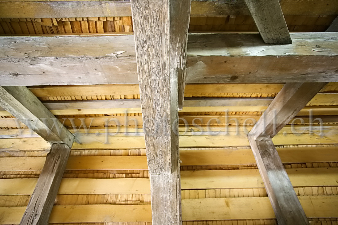 Architecture en bois du Pont qui Branle (détail)