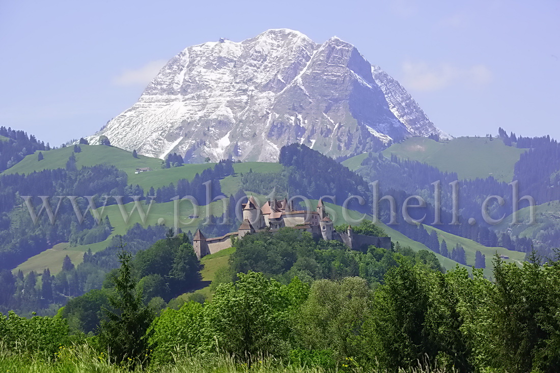 Le château de Gruyère et le Moléson