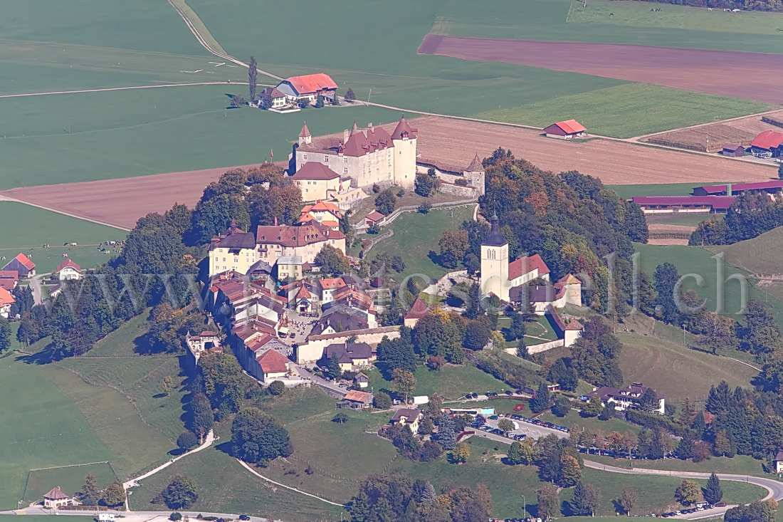 Gruyères depuis le sommet du Moléson