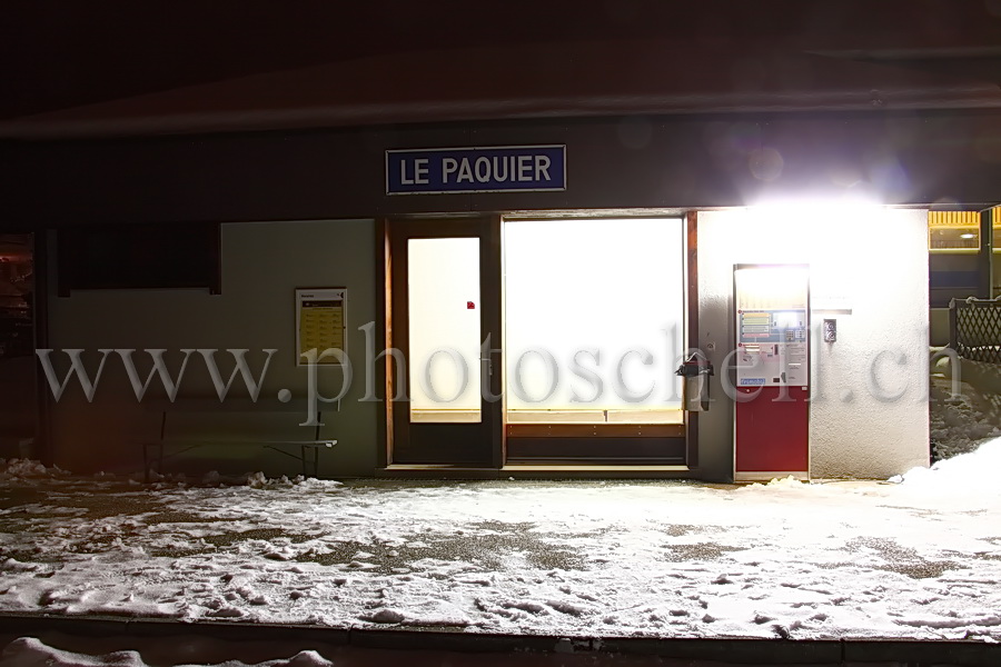 La nouvelle gare du Pâquier