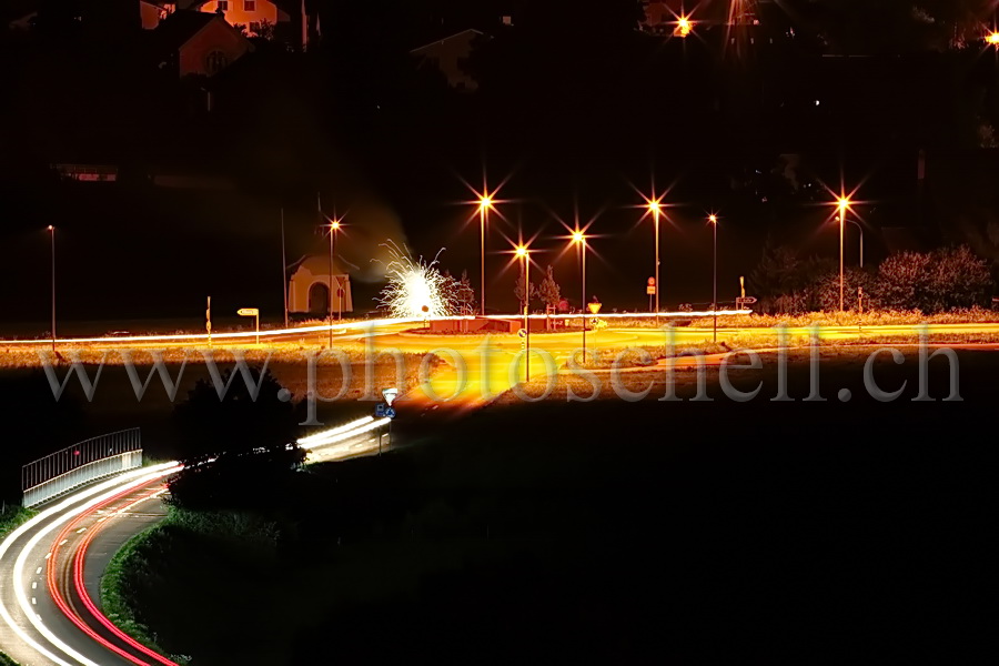 Feu d'artifice à la croisée d'Echarlens (1er août)