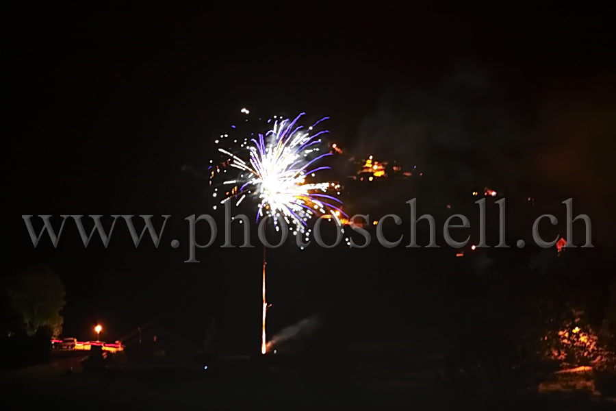 Feu d'artifice à Marsens (1er août)