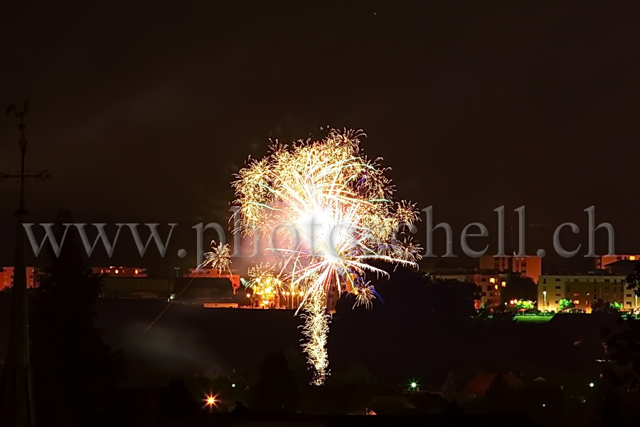 Feu d\'artifice à Marsens (1er août)