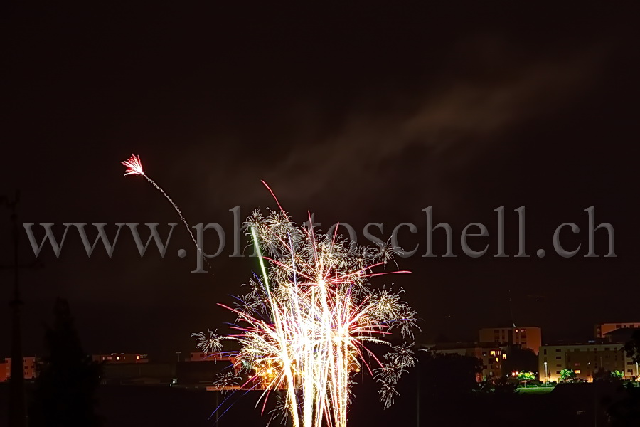 Feu d\'artifice à Marsens (1er août)