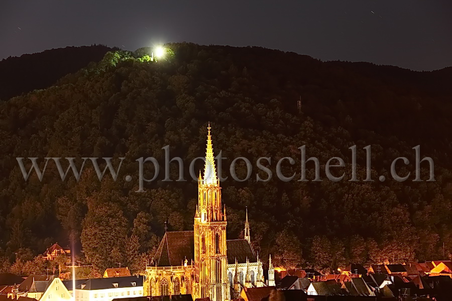 La collégiale de Thann la nuit