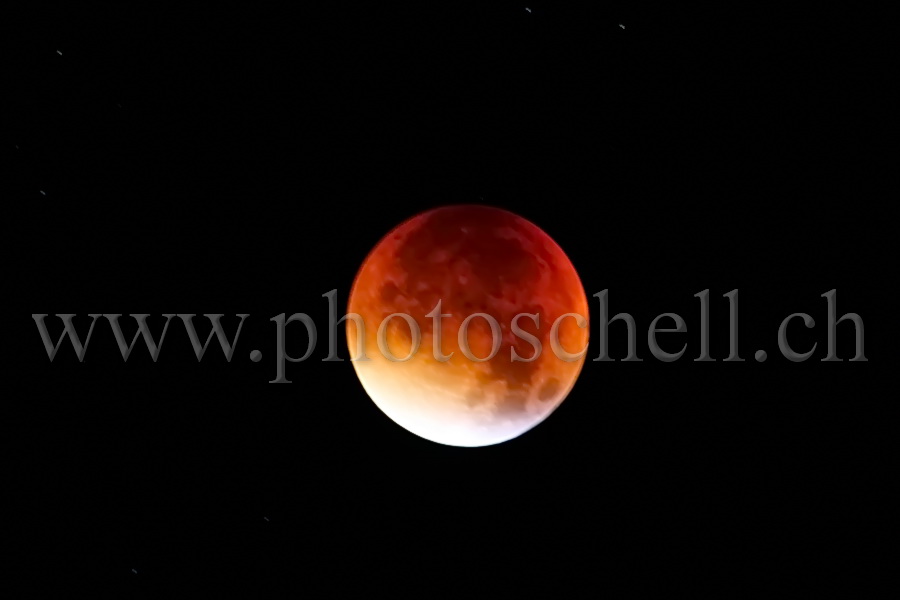 Eclipse totale de lune (lune rousse/rouge)