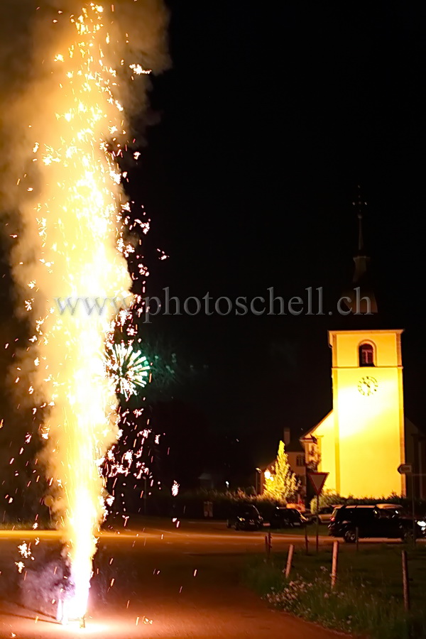 Feux du premier août à Vuippens