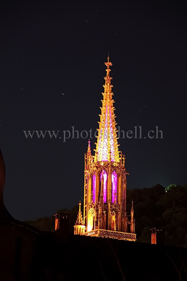 La collégiale de Thann la nuit