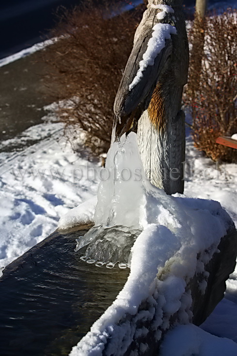 Fontaine de Marsens sous la glace