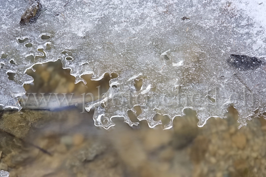 Glace au-dessus du ruisseau