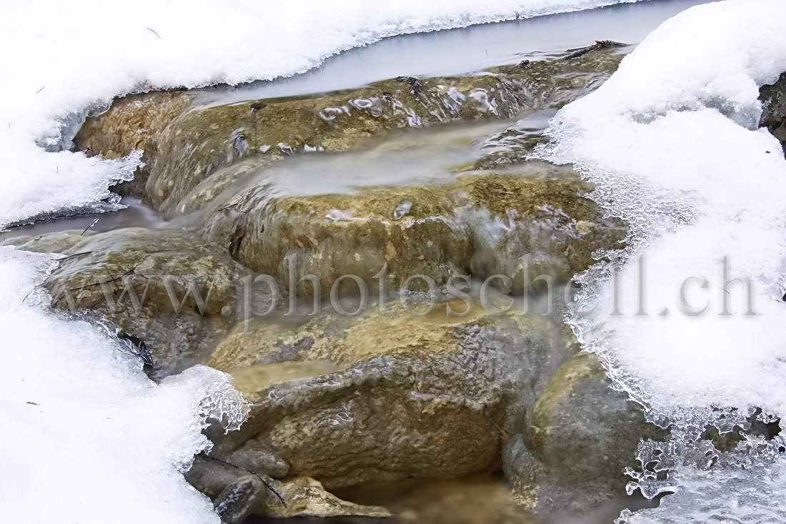 Glace au-dessus du ruisseau