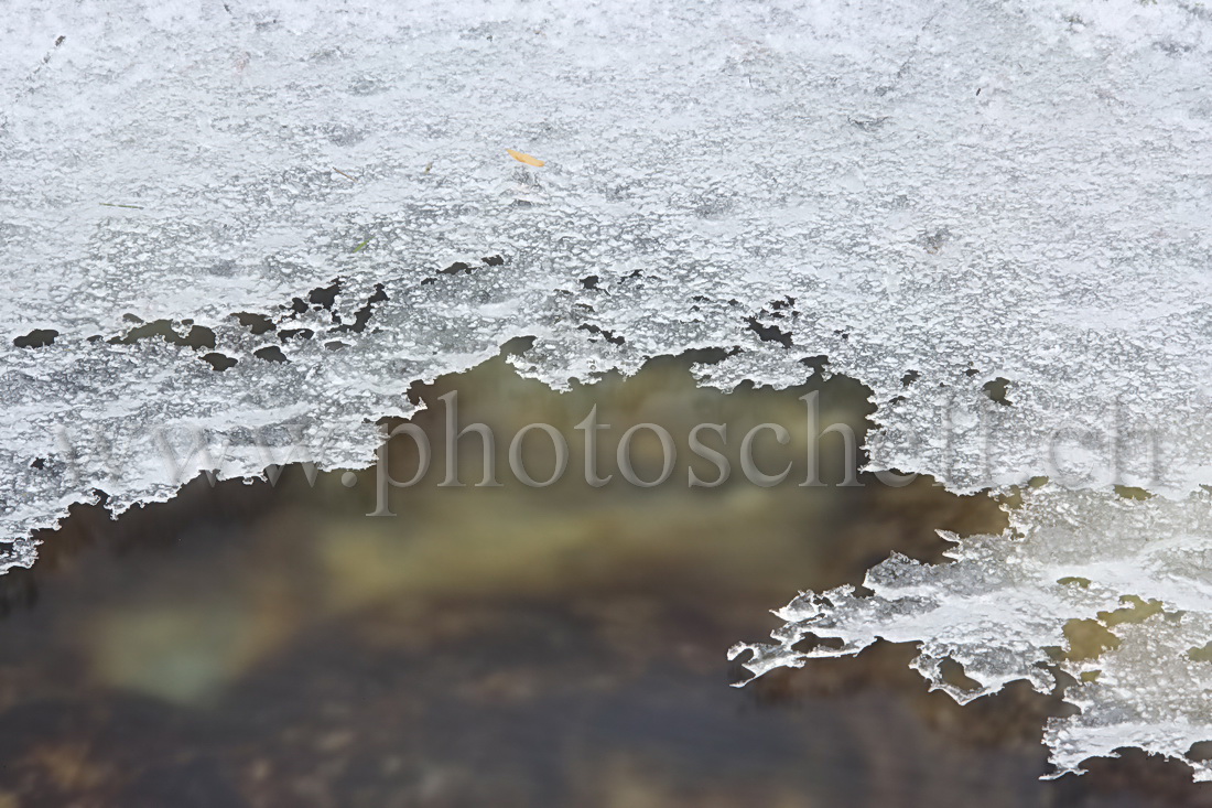 Glace au-dessus du ruisseau