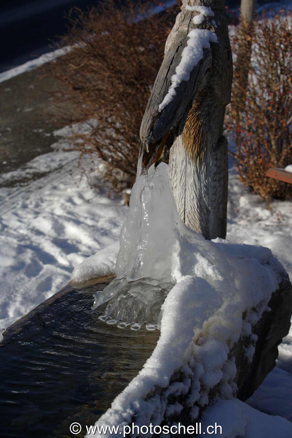 Fontaine de Marsens sous la glace