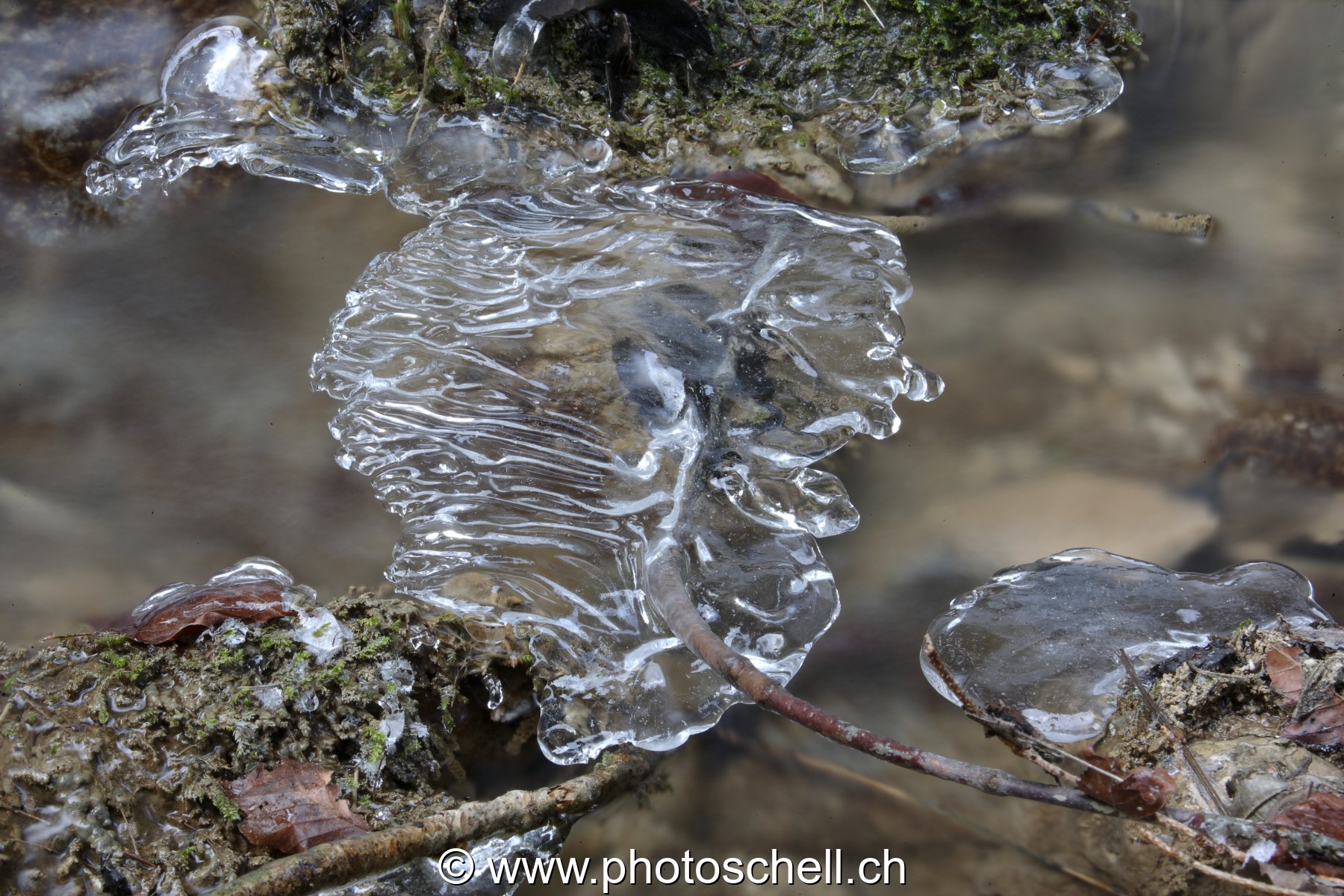 Chutes d'eau et de glace dans le Gerignoz