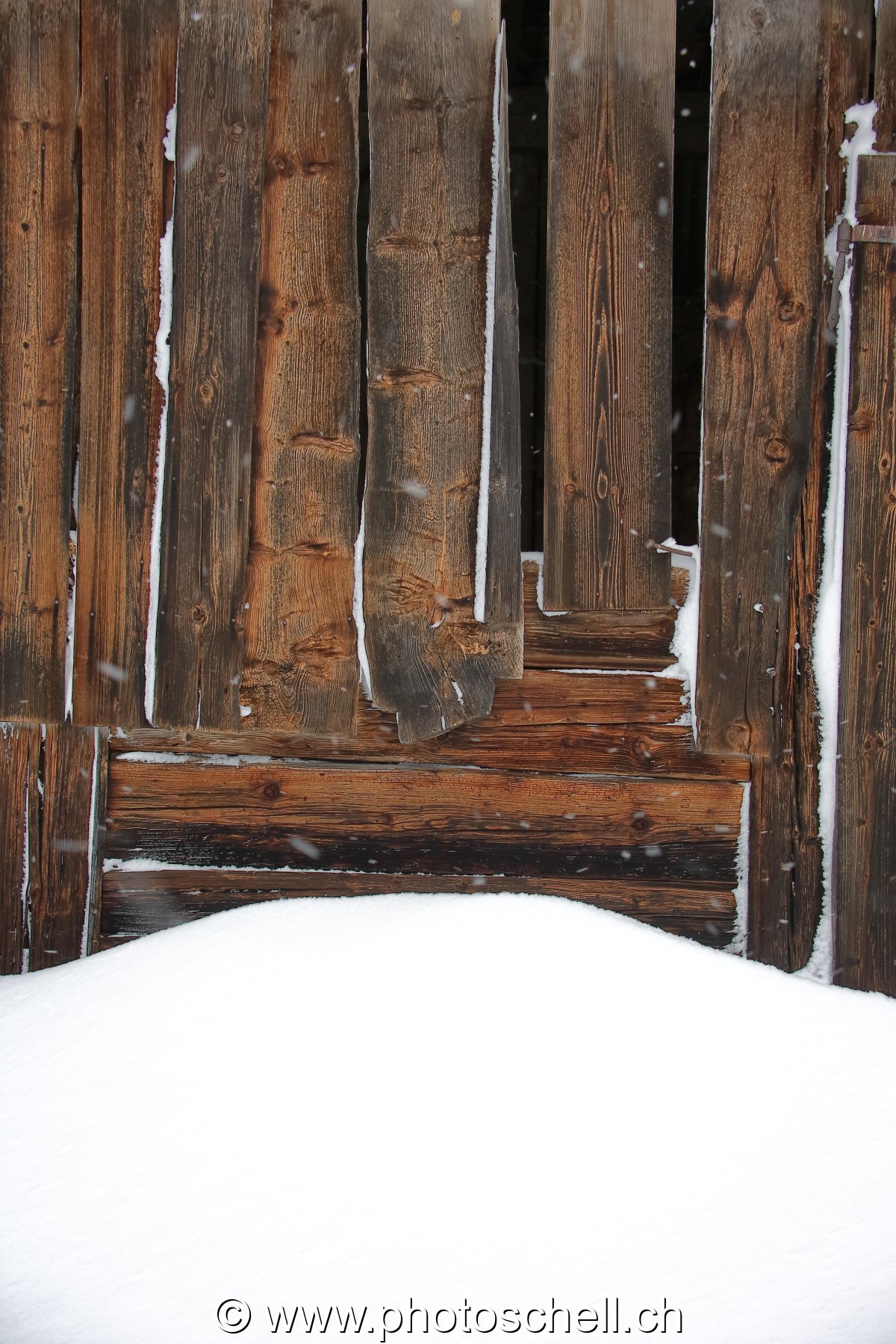 Vieilles planches enneigées