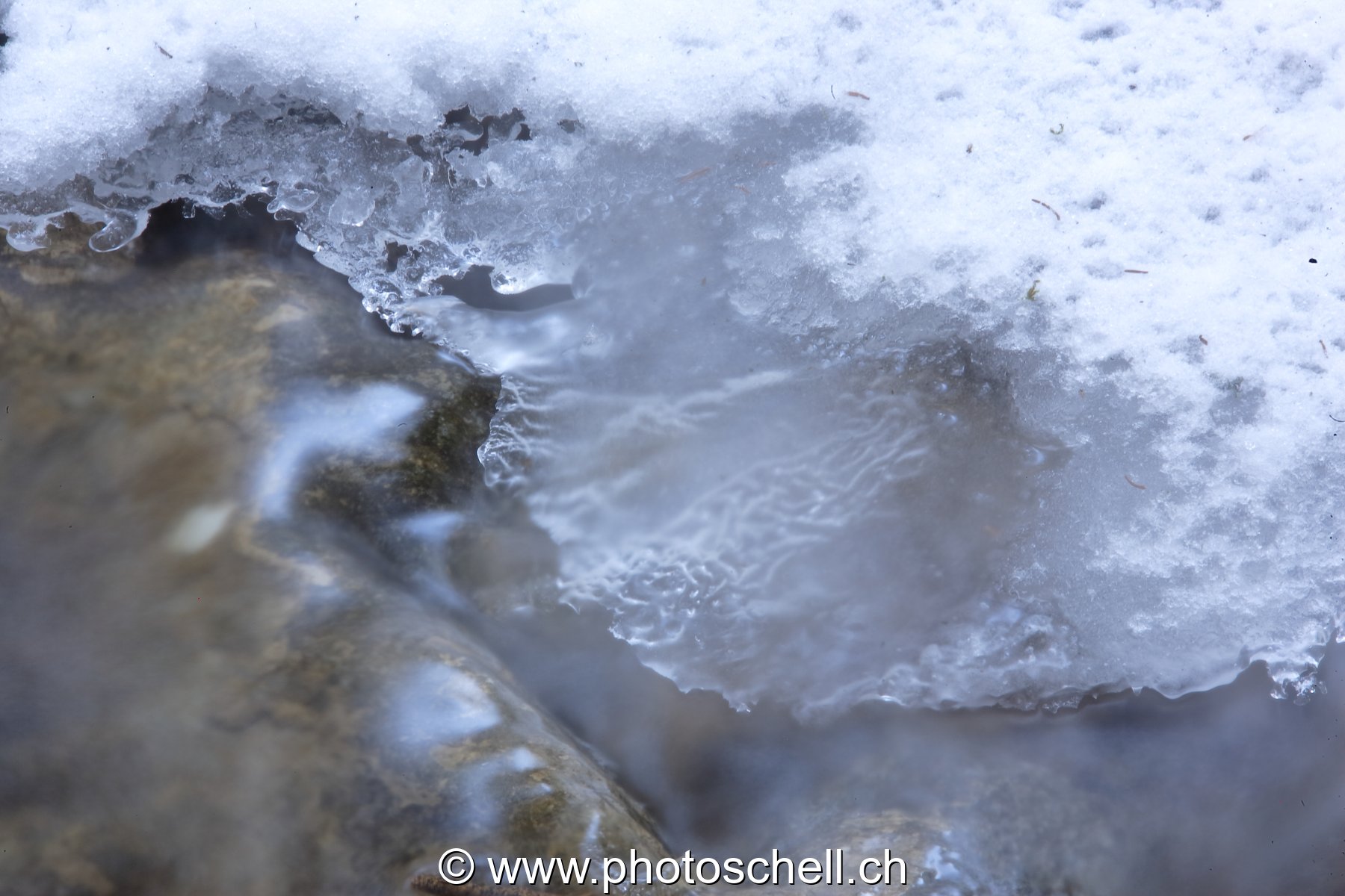 Glace  au-dessus du ruisseau