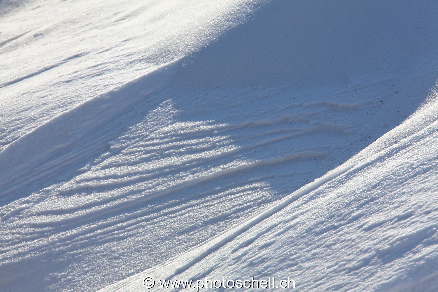 Formes de neige sculptées par le vent