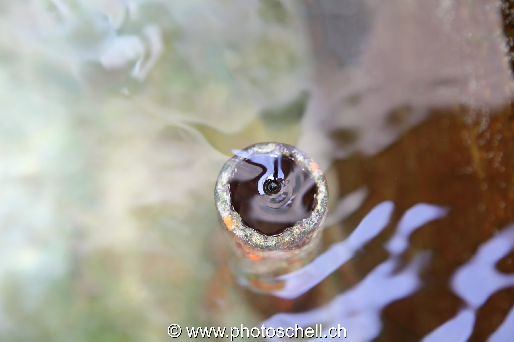Bulle d'air dans le siphon de fontaine