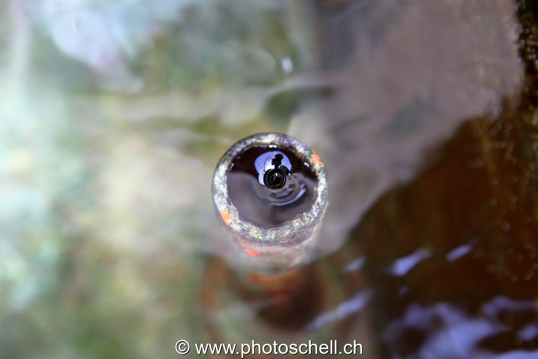 Bulle d'air dans le siphon de fontaine