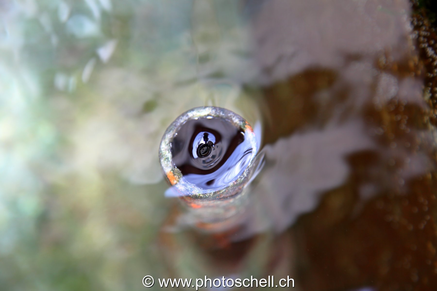 Bulle d'air dans le siphon de fontaine
