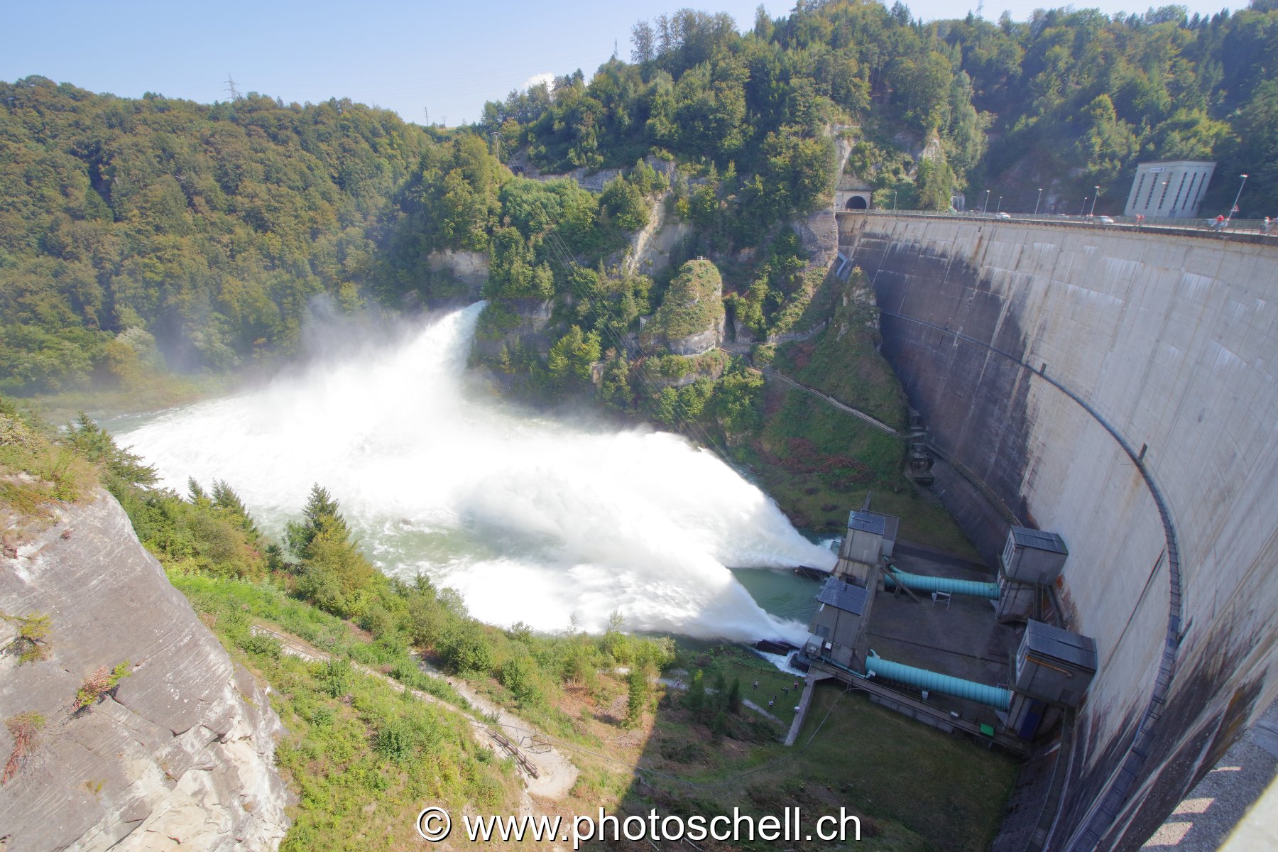 Vidange du barrage de Rossens