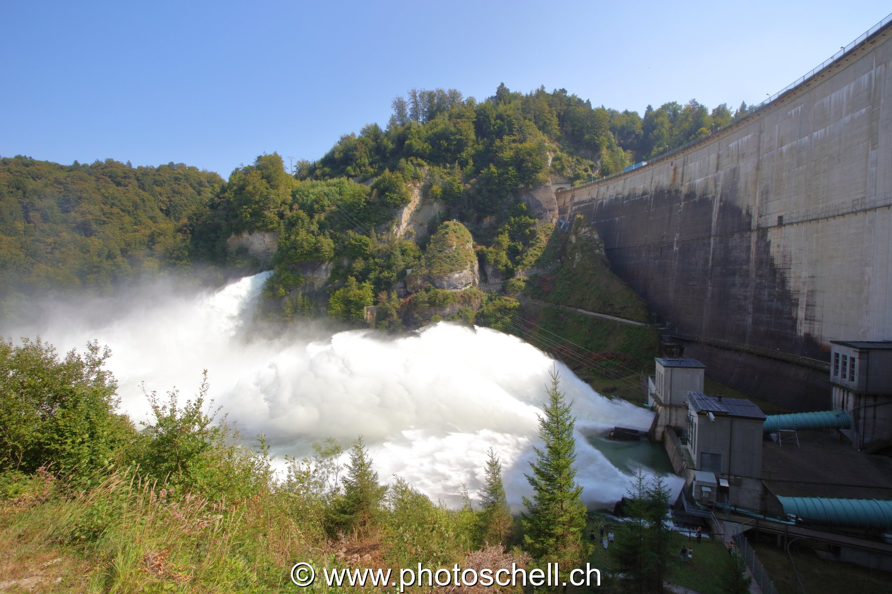 Vidange du barrage de Rossens