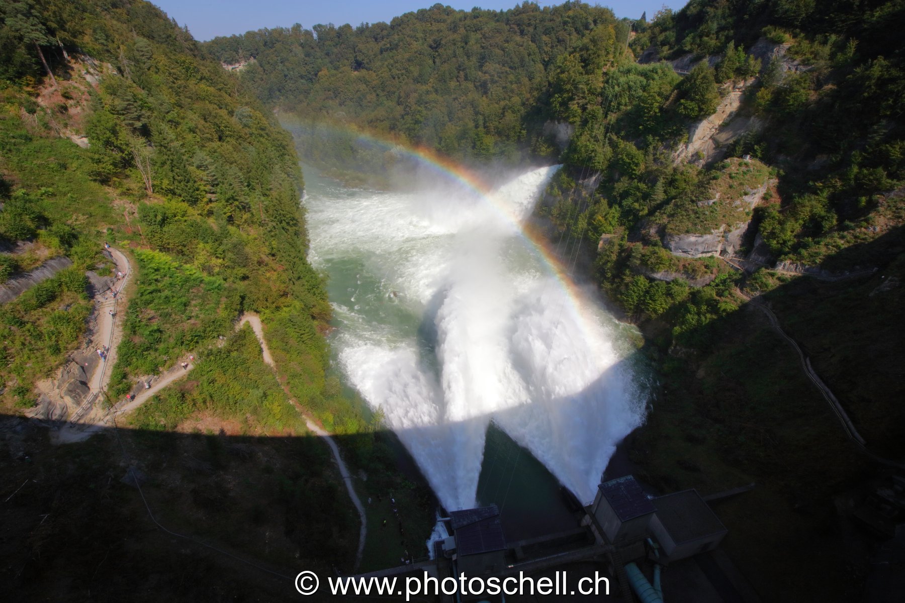 Vidange du barrage de Rossens