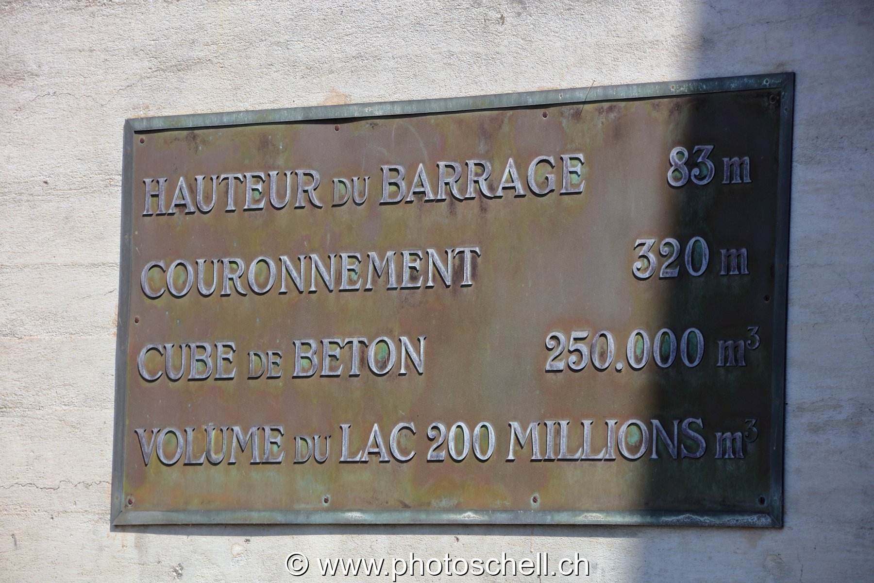 Panneau d'information du barrage