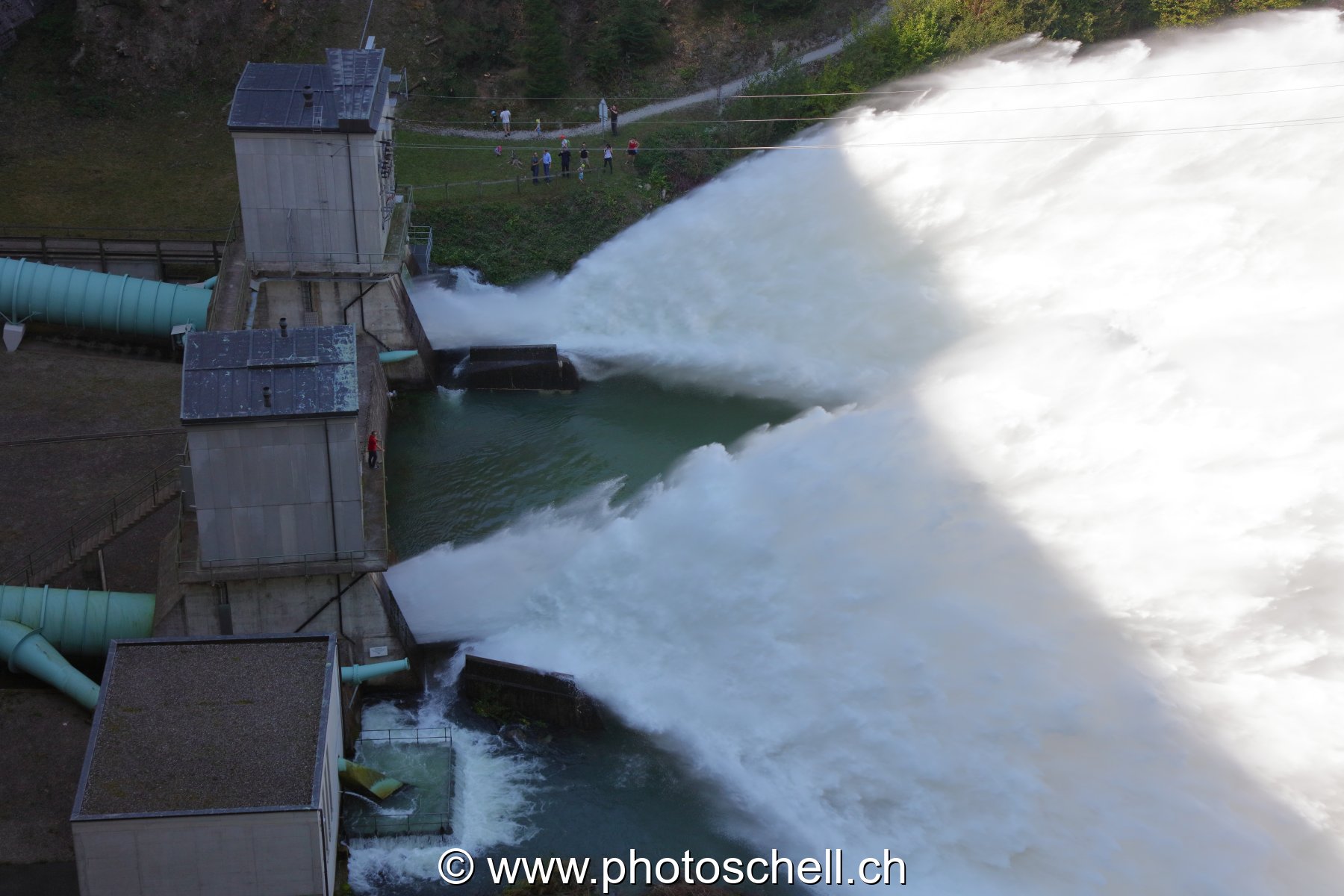Vidange du barrage de Rossens