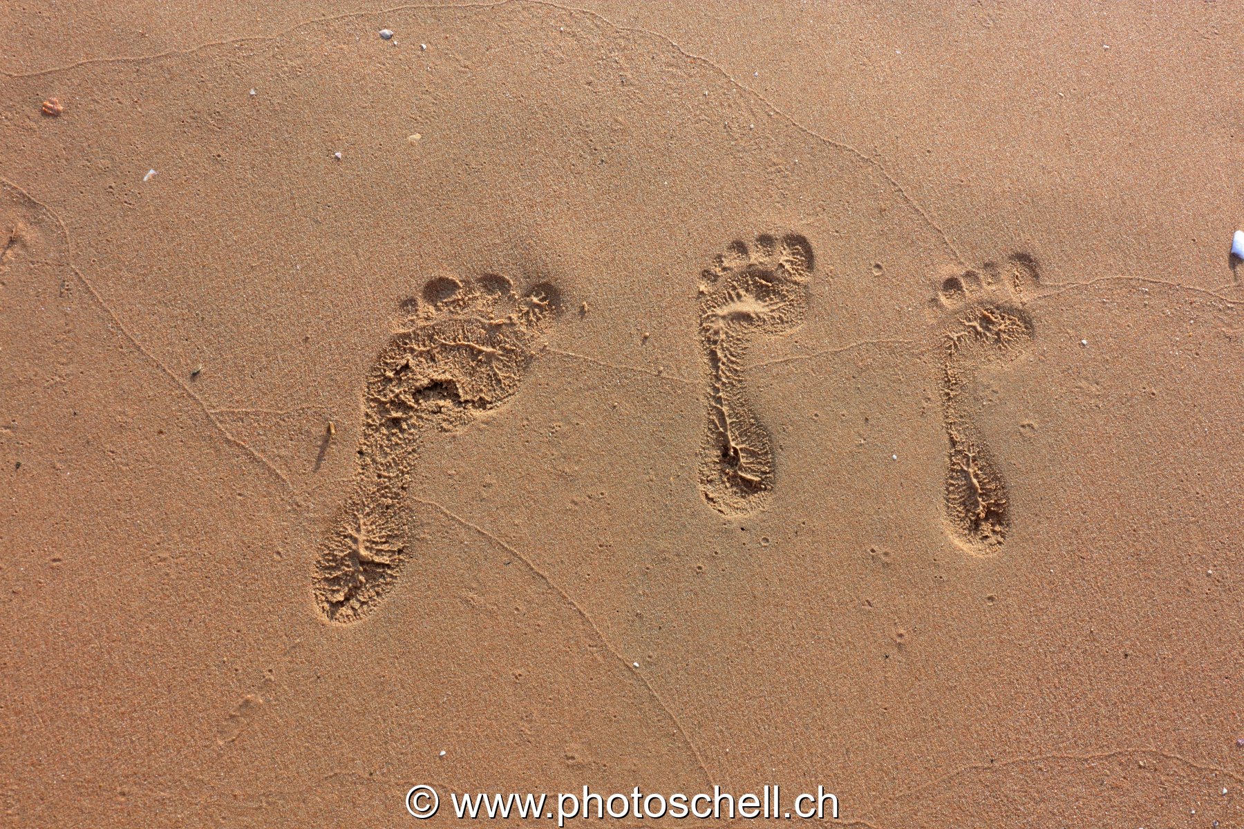 Empreintes de pas dans le sable