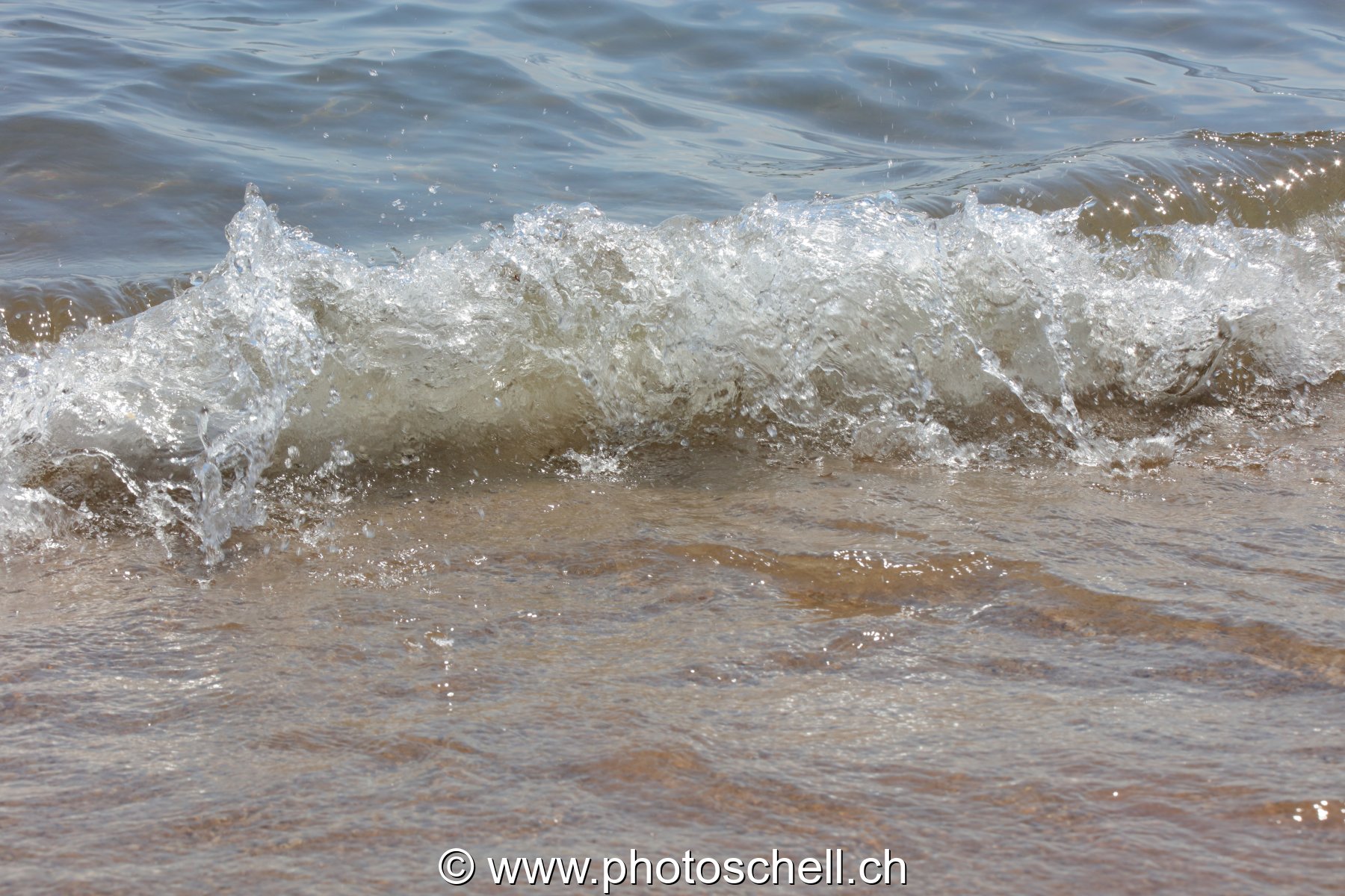 Vagues qui s'écrasent sur la plage