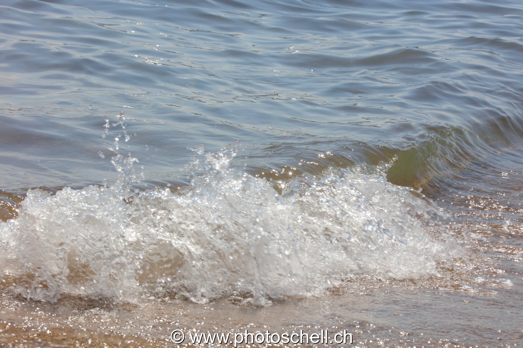 Vagues qui s'écrasent sur la plage