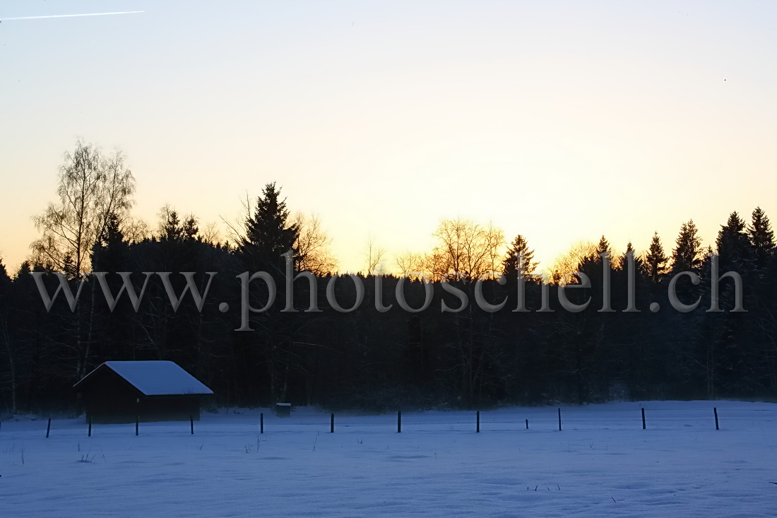 Coucher de soleil sur les monts de Marsens