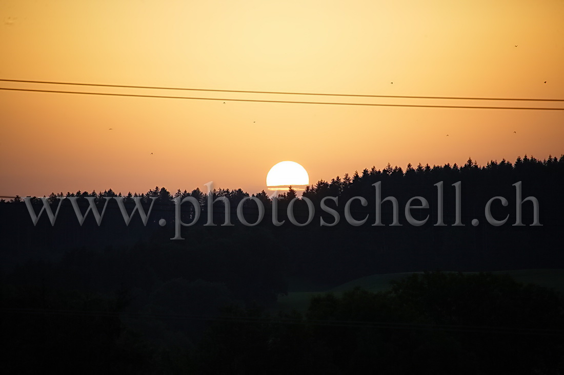 Coucher de soleil depuis l'abri des Marches