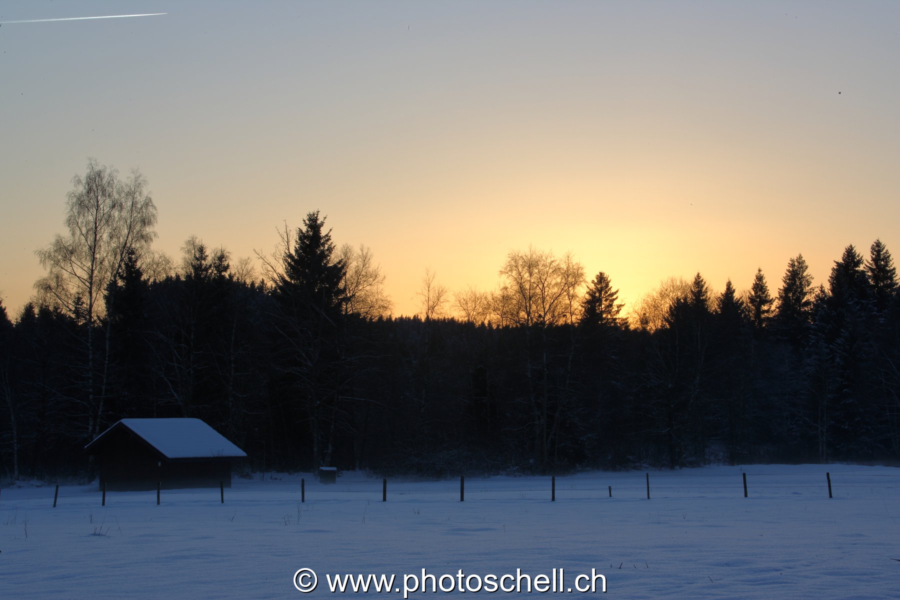 Coucher de soleil sur les monts de Marsens