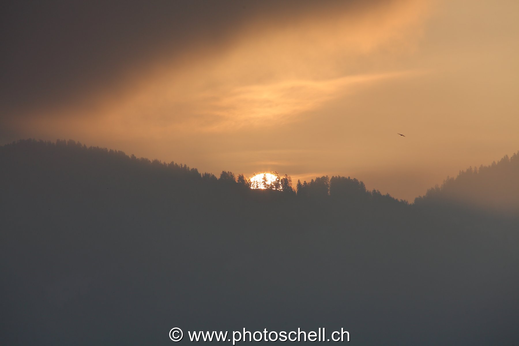 Lever de soleil sur les préalpes