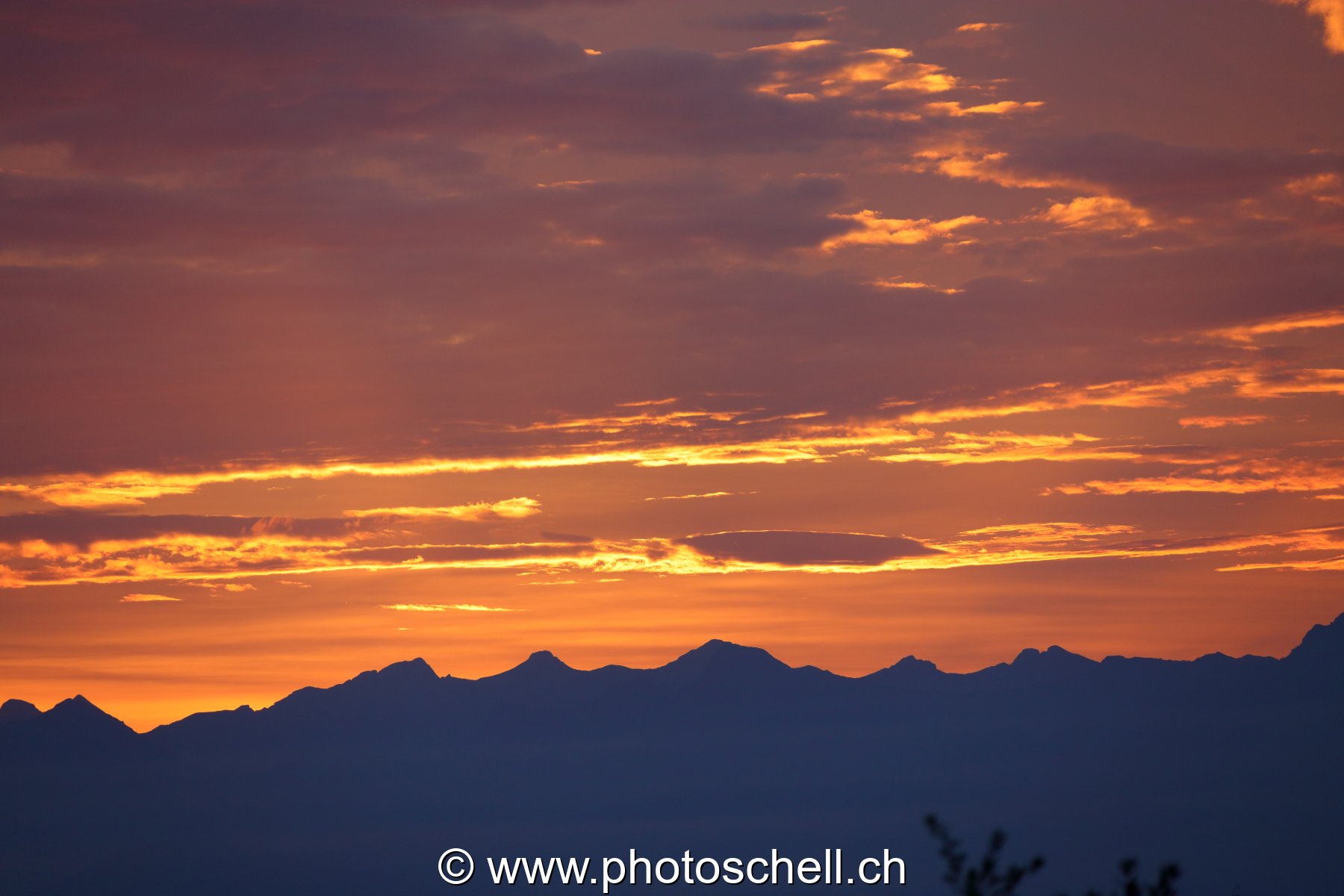 Jeux de couleurs en or au lever du soleil