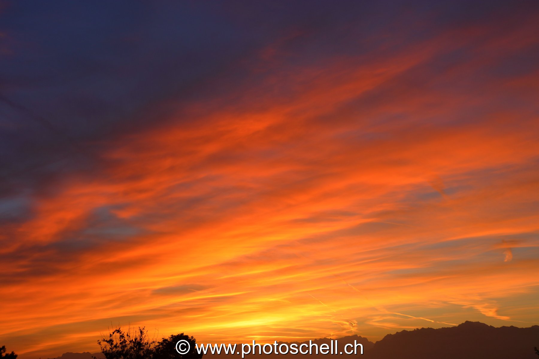 Dégradé de couleurs au lever du soleil