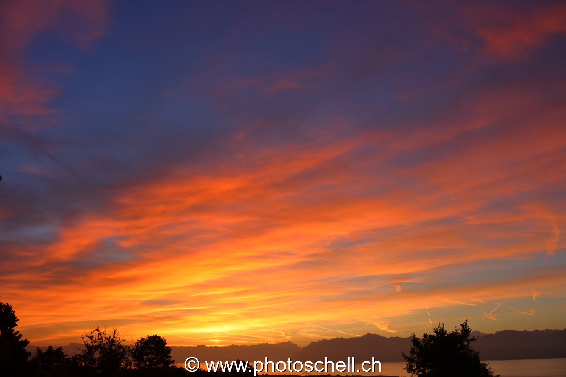 Dégradé de couleurs au lever du soleil