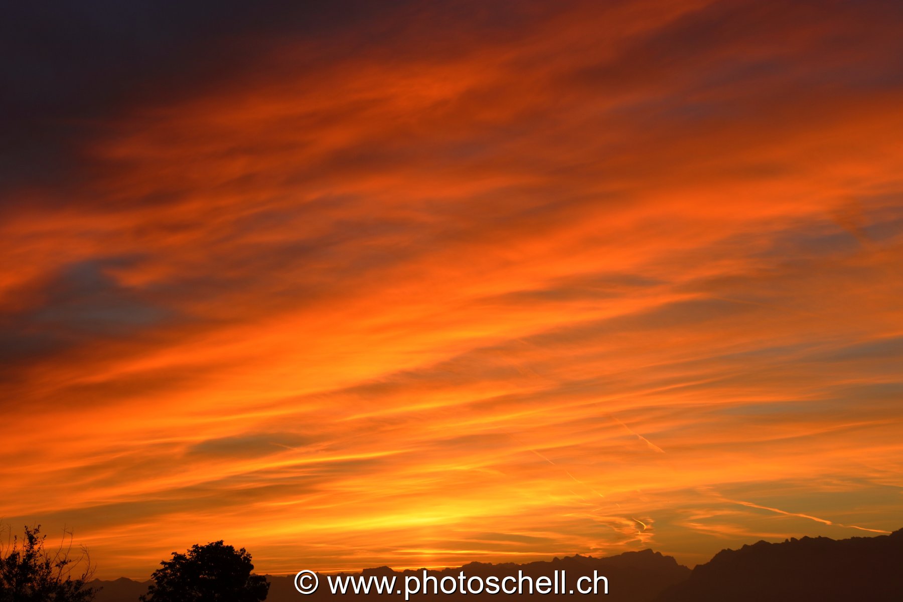 Dégradé de couleurs au lever du soleil