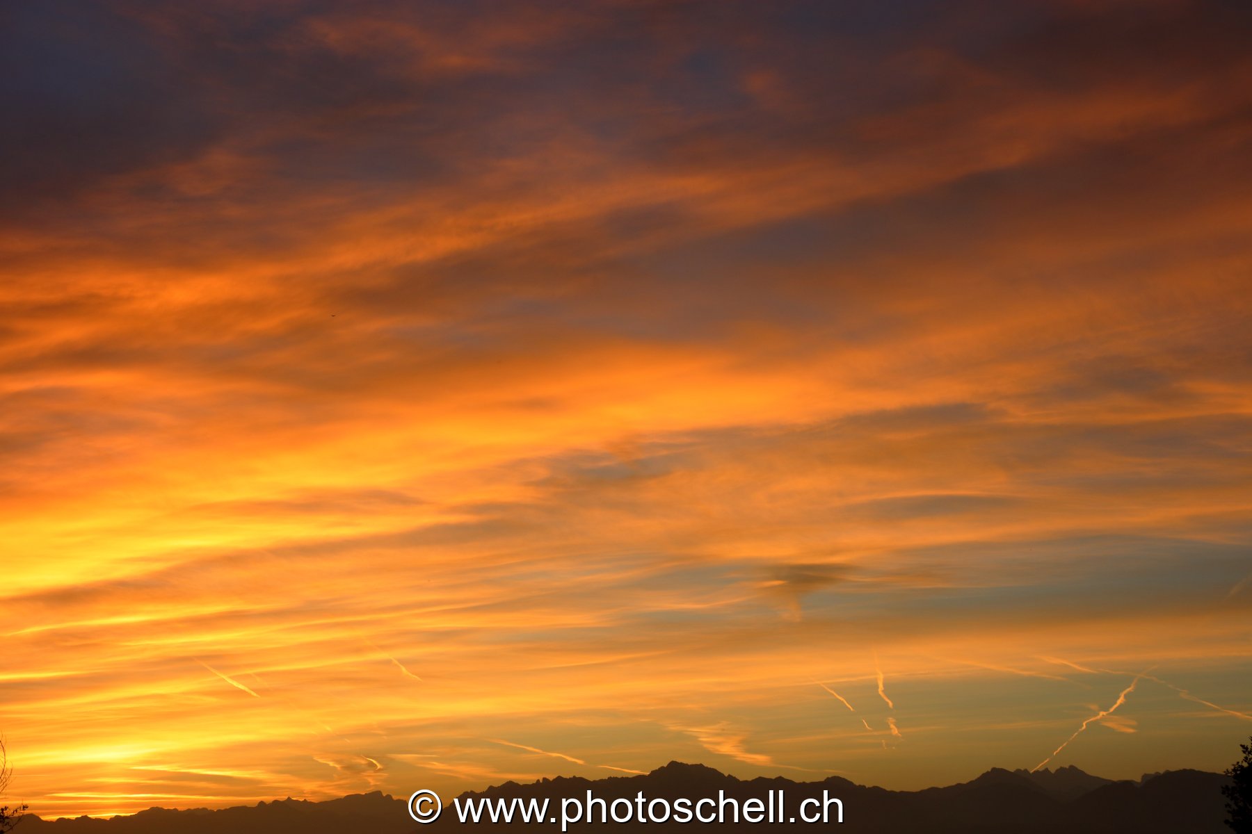 Dégradé de couleurs au lever du soleil