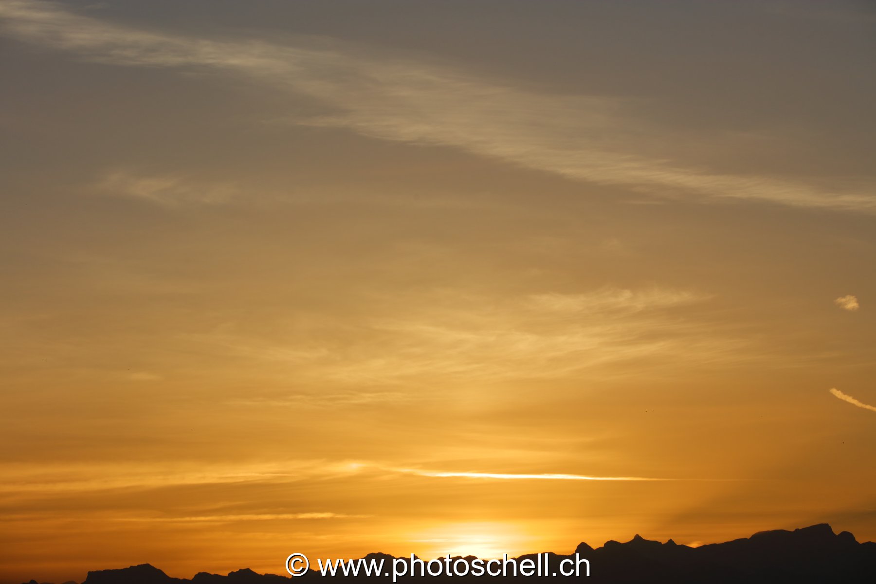 Lever de soleil et son dégradé de couleurs