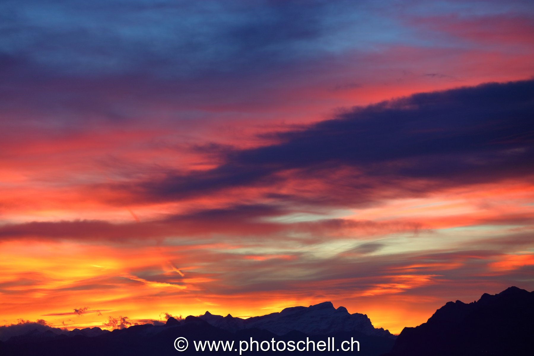Dégradé de couleurs lors du lever de soleil