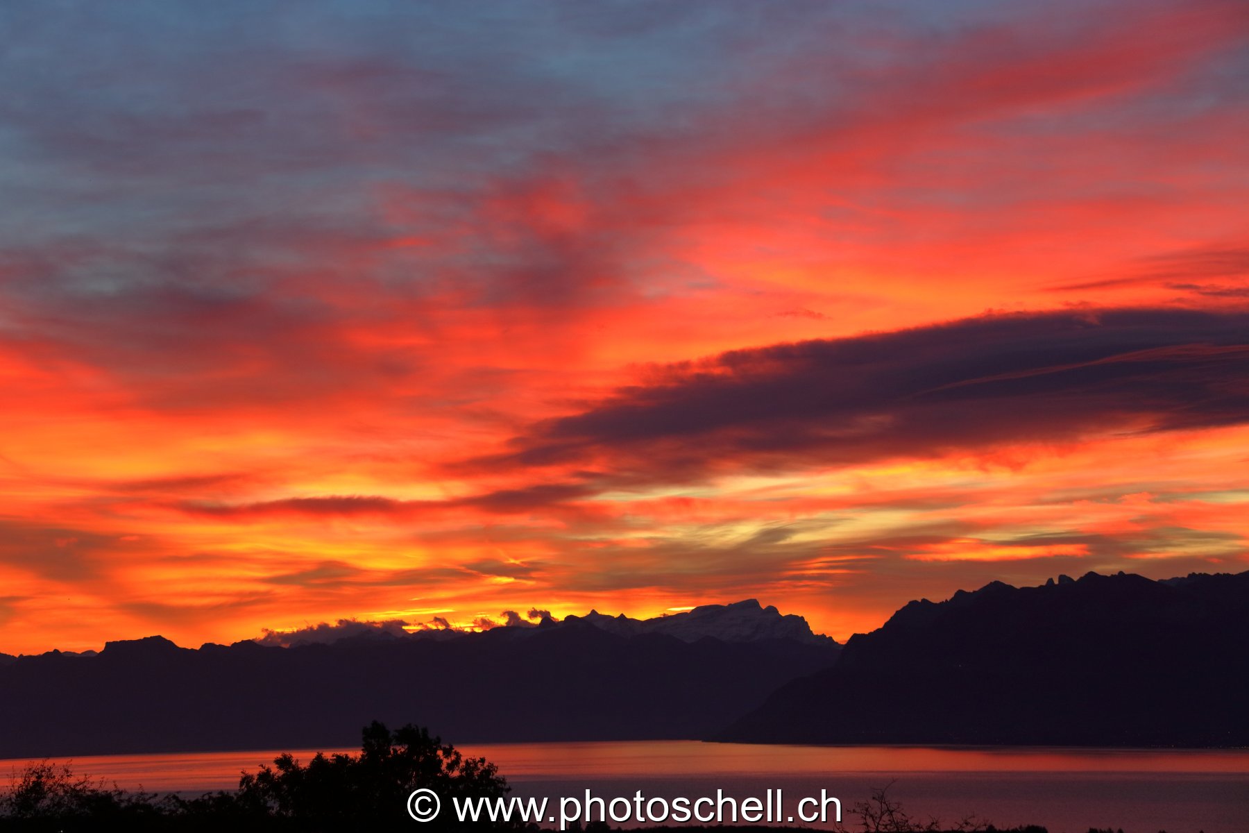 Dégradé de couleurs lors du lever de soleil